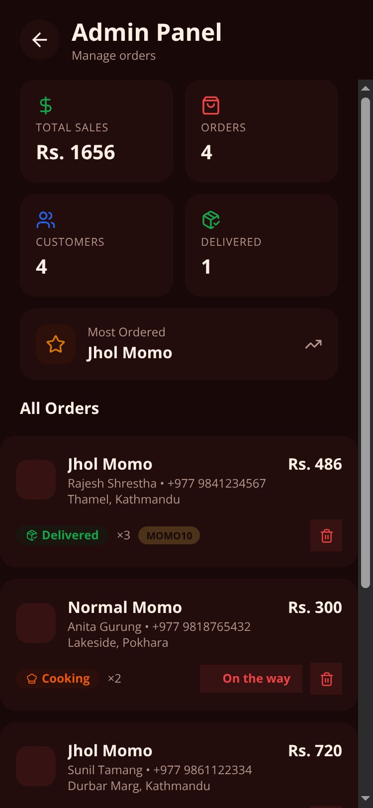 Momo Express screen 3