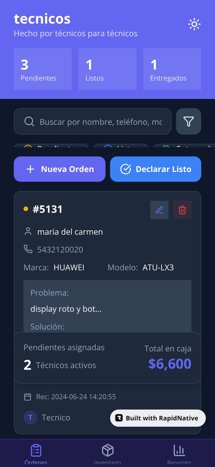 tecnicos screen 1