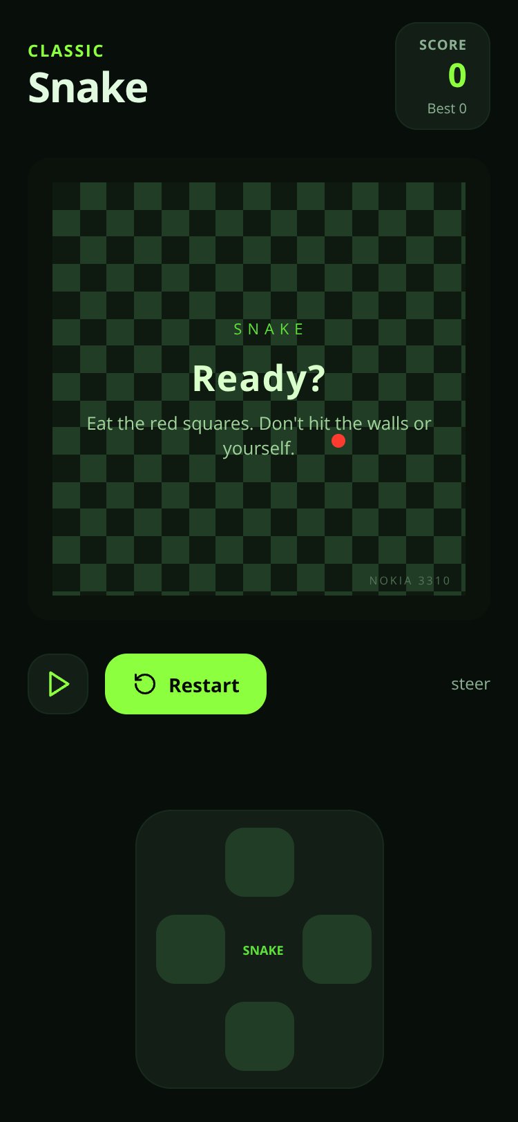 Snake Retro screen 1