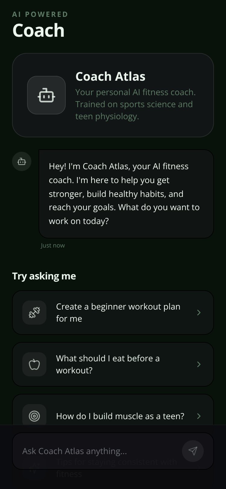 TeenBodyCoach screen 2