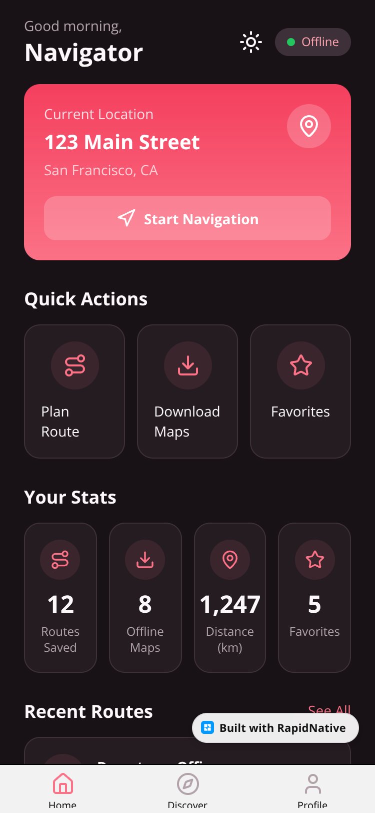 MyMobileApp screen 1