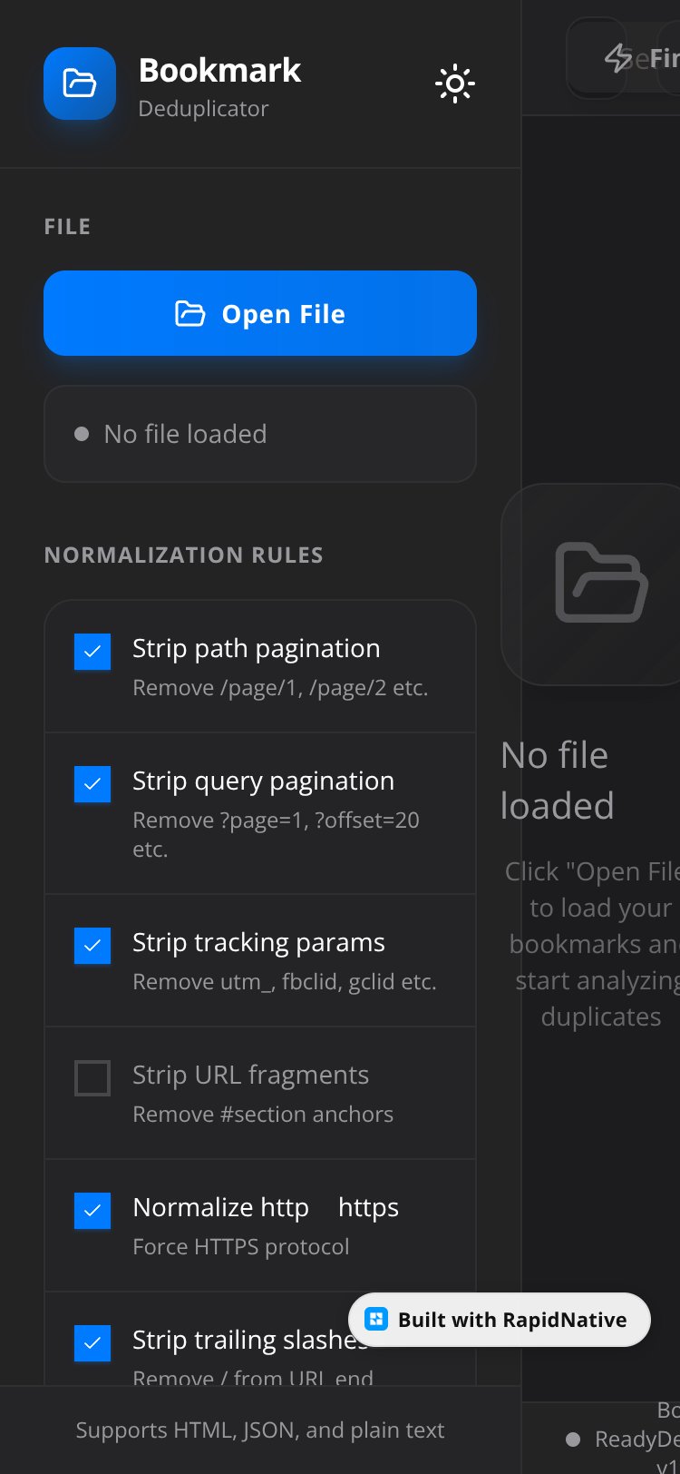 Bookmark Duplicator screen 1