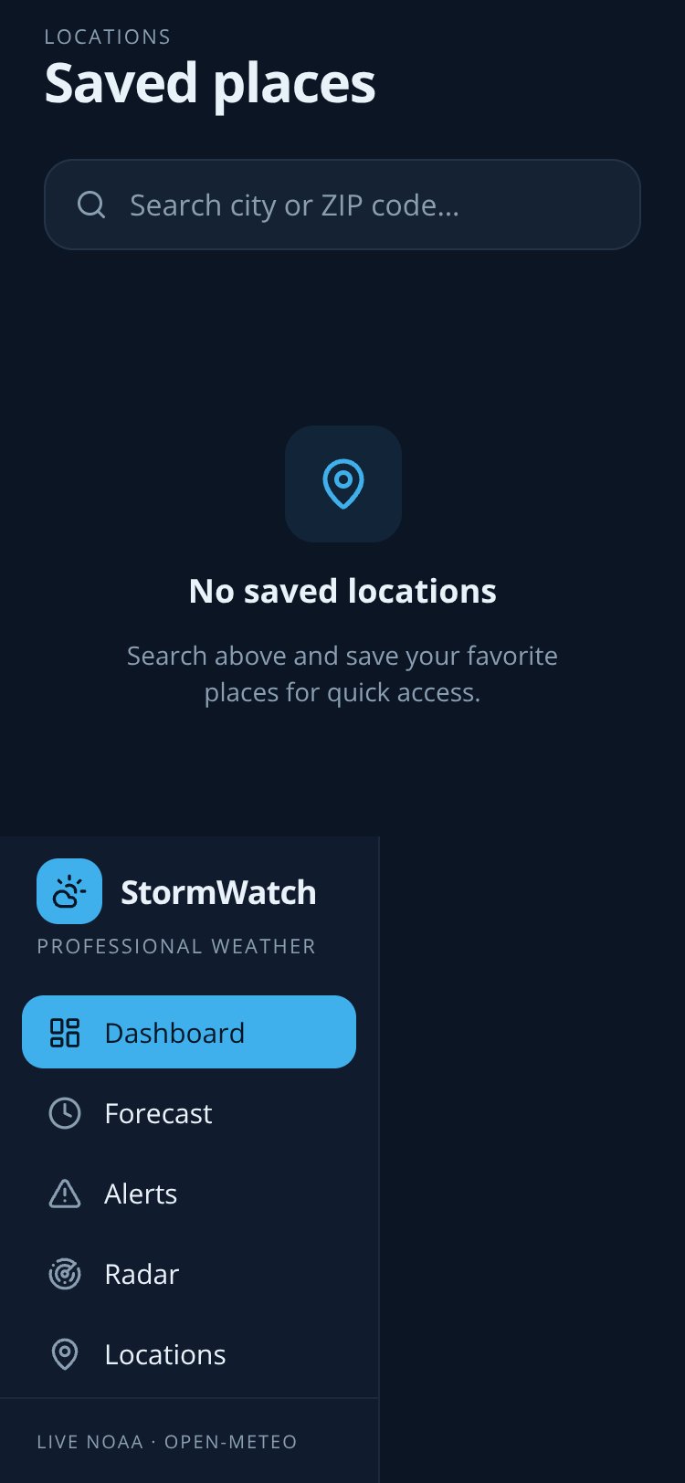 StormWatch screen 2