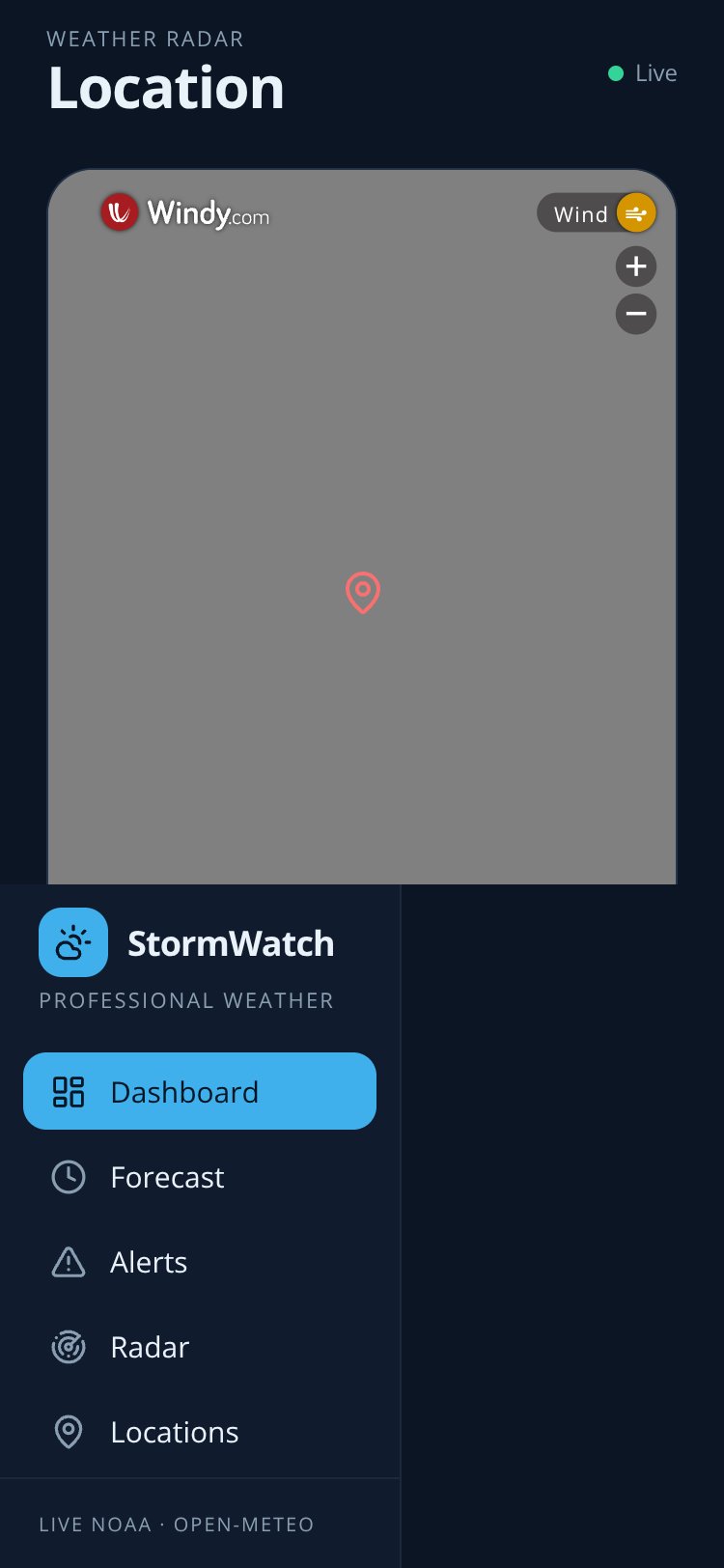 StormWatch screen 3
