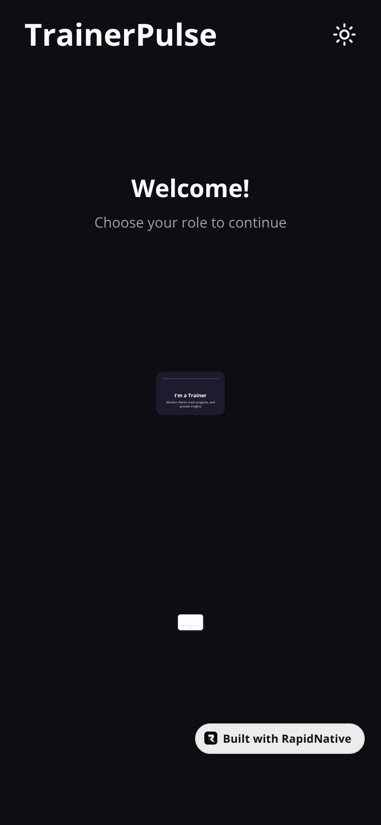 TrainerPulse screen 2