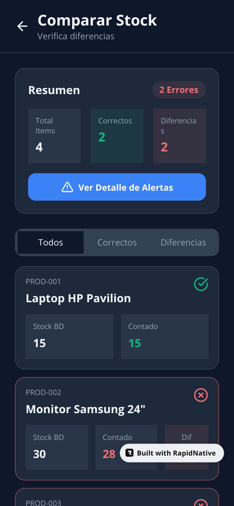 InventarioPro screen 1