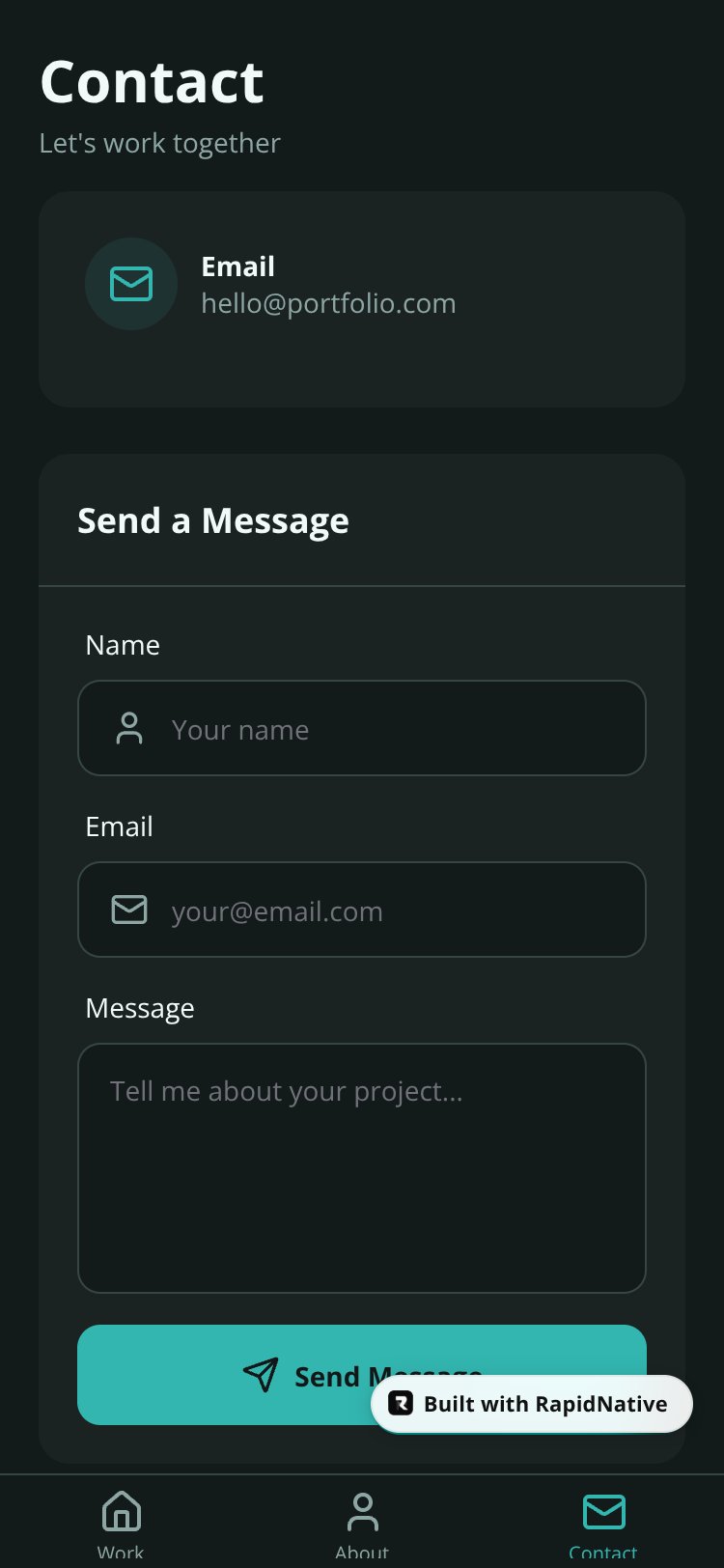 RapidNative App screen 3