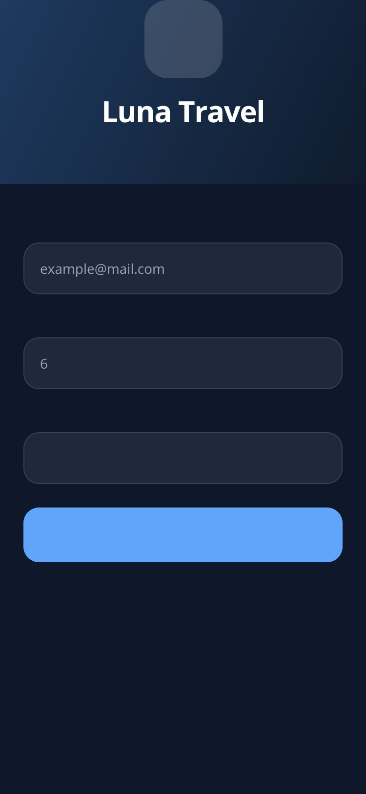LUNA Travel screen 2