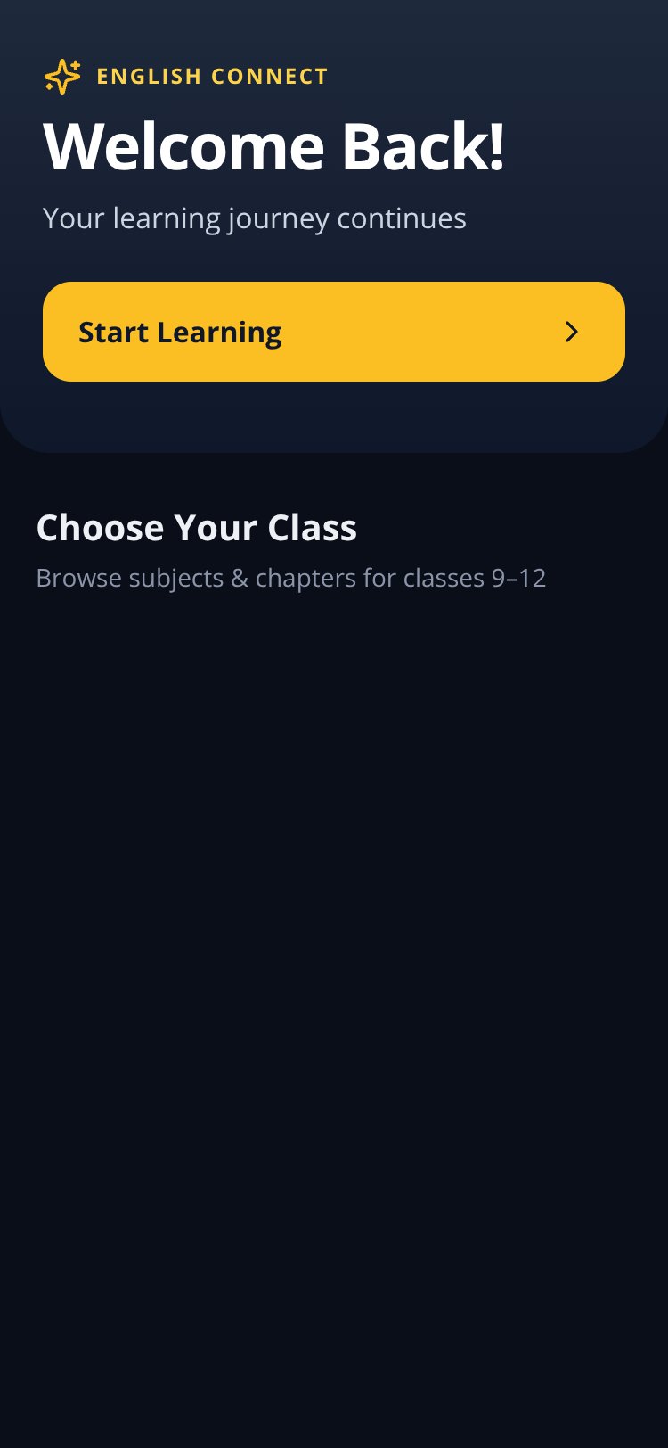English Connect screen 2