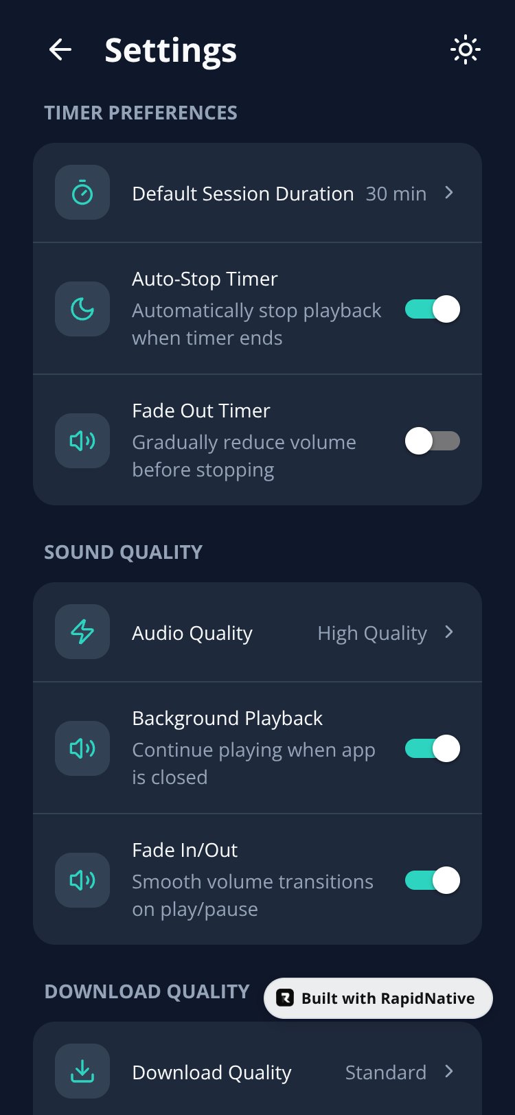 ZenSounds Meditation screen 1