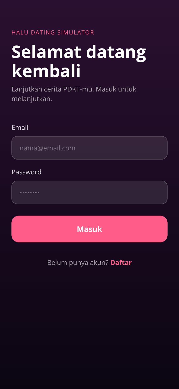 Halu Dating Simulator screen 1