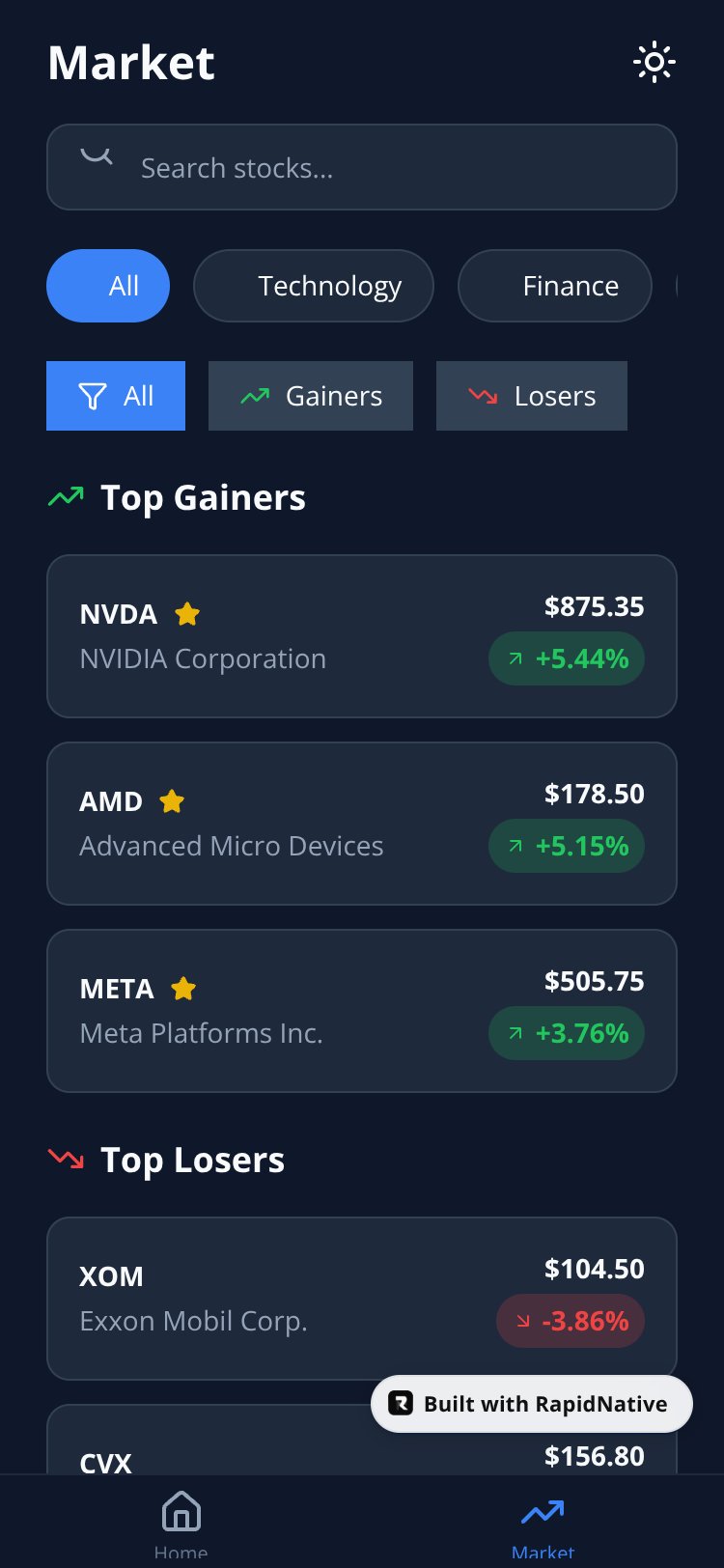 StockTrade Pro screen 2