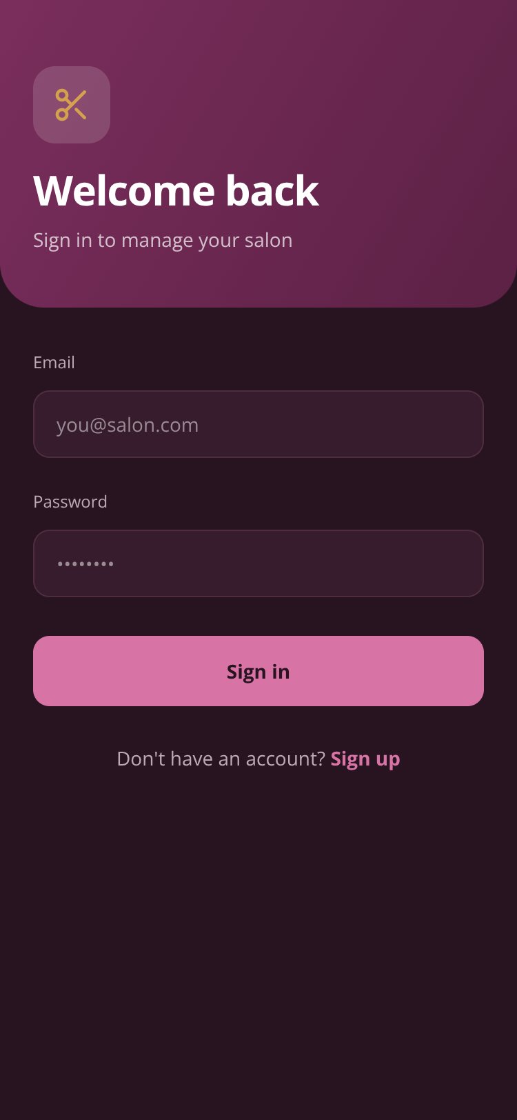 Livah Salon screen 1