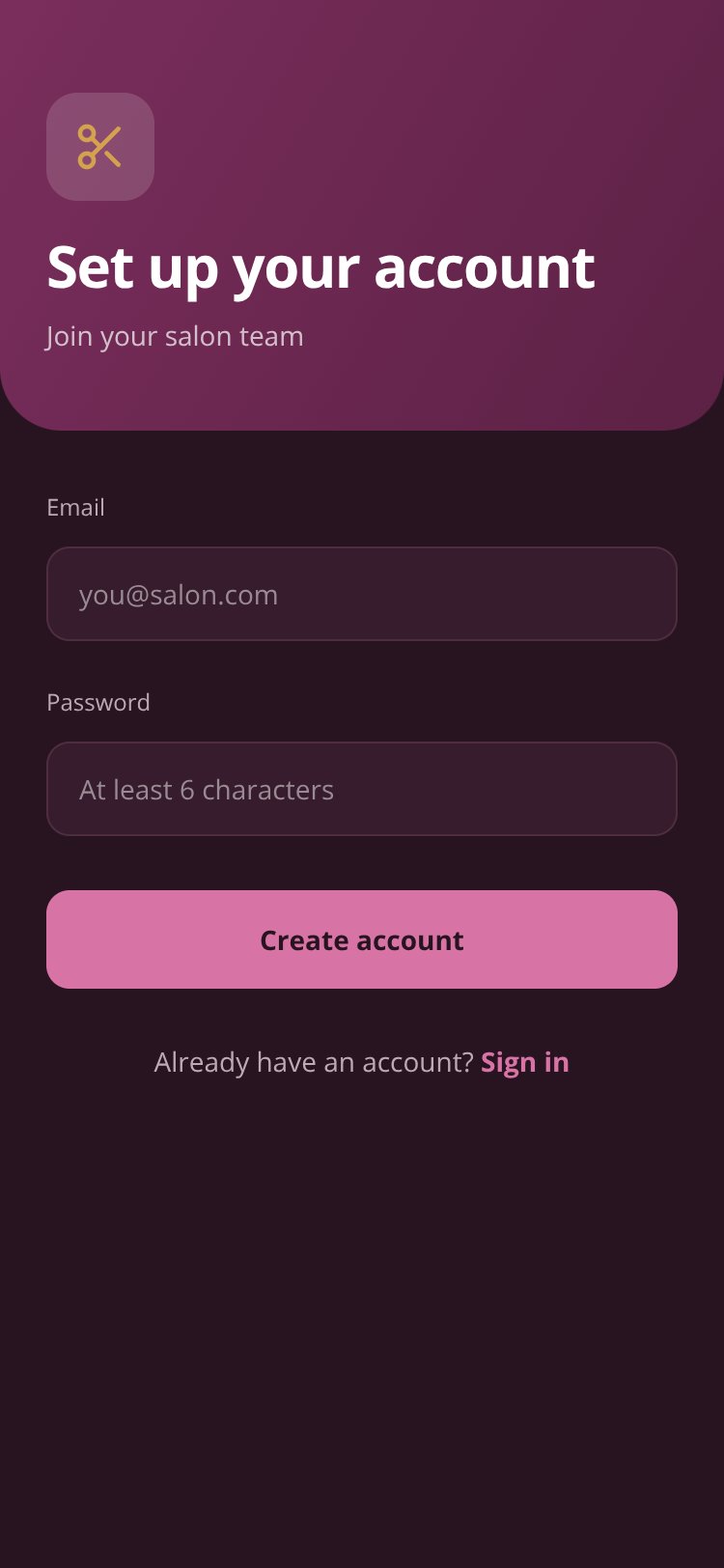 Livah Salon screen 2