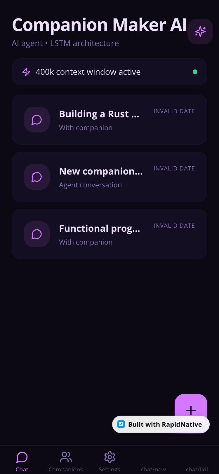 Companion Maker AI screen 1