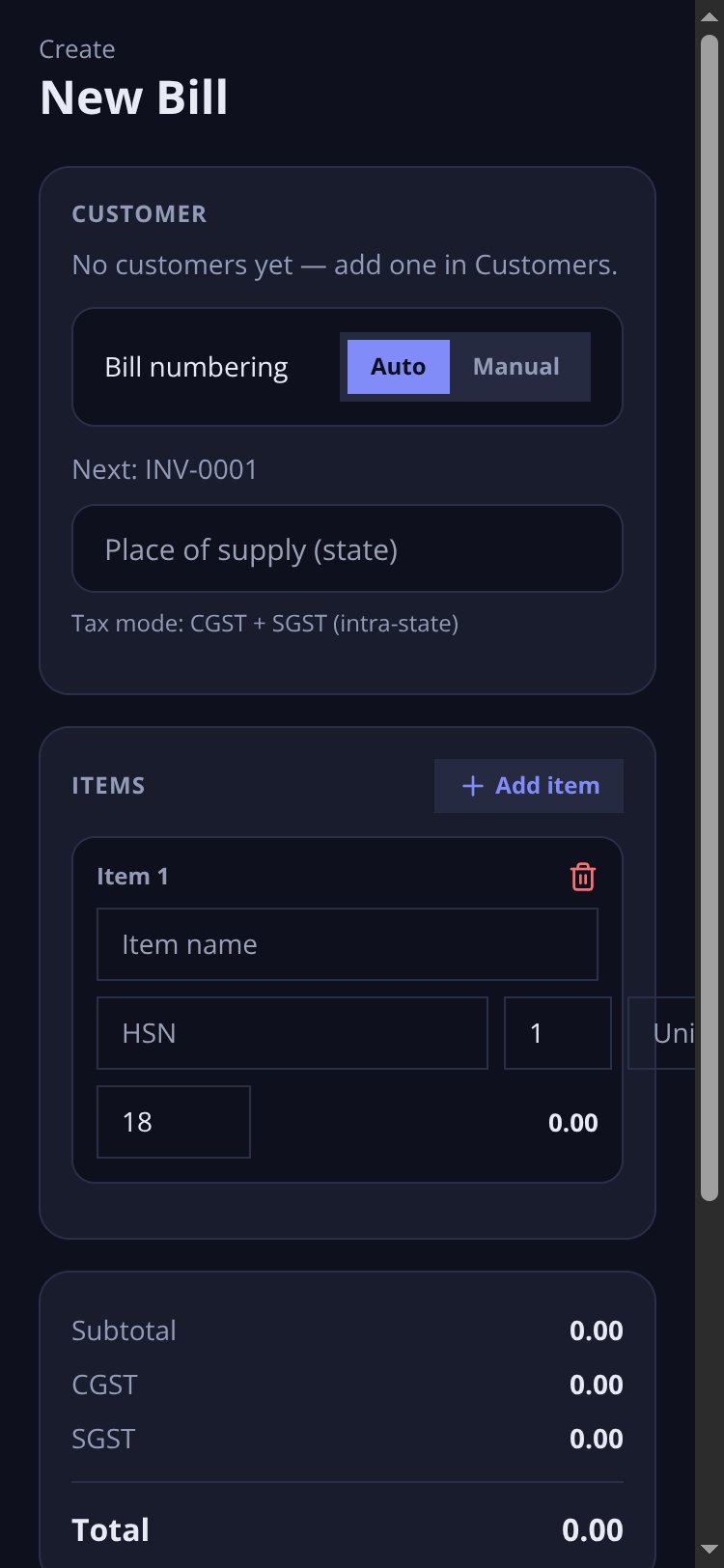 RapidNative App screen 1