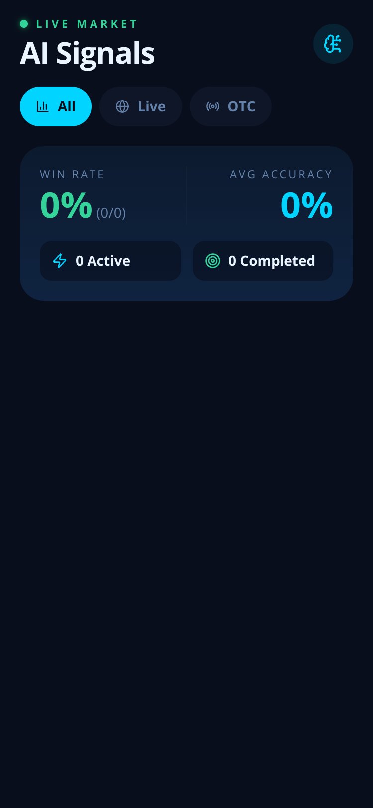 Quotex AI Signals screen 1