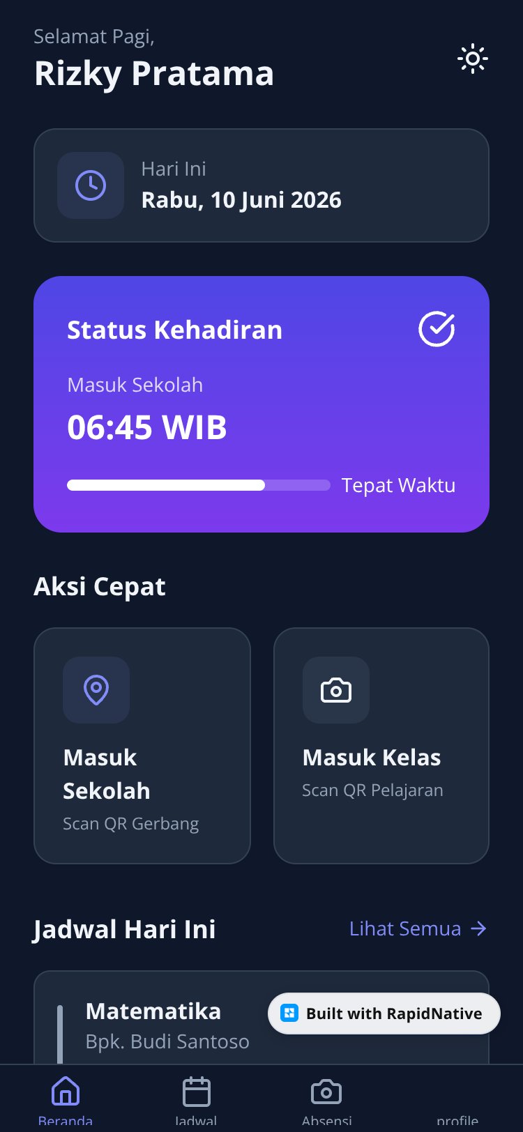 SchoolAttendance screen 2