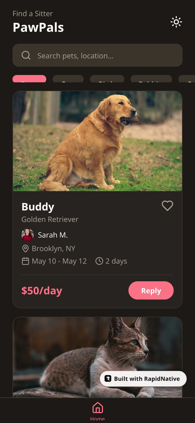 PawPals screen 1