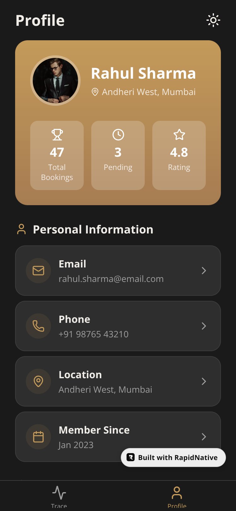 BrightBase screen 2