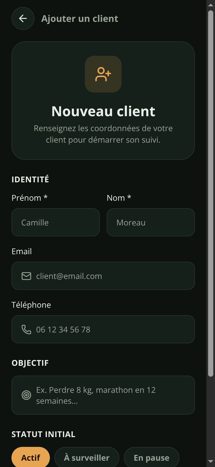 Coachini TEST screen 3