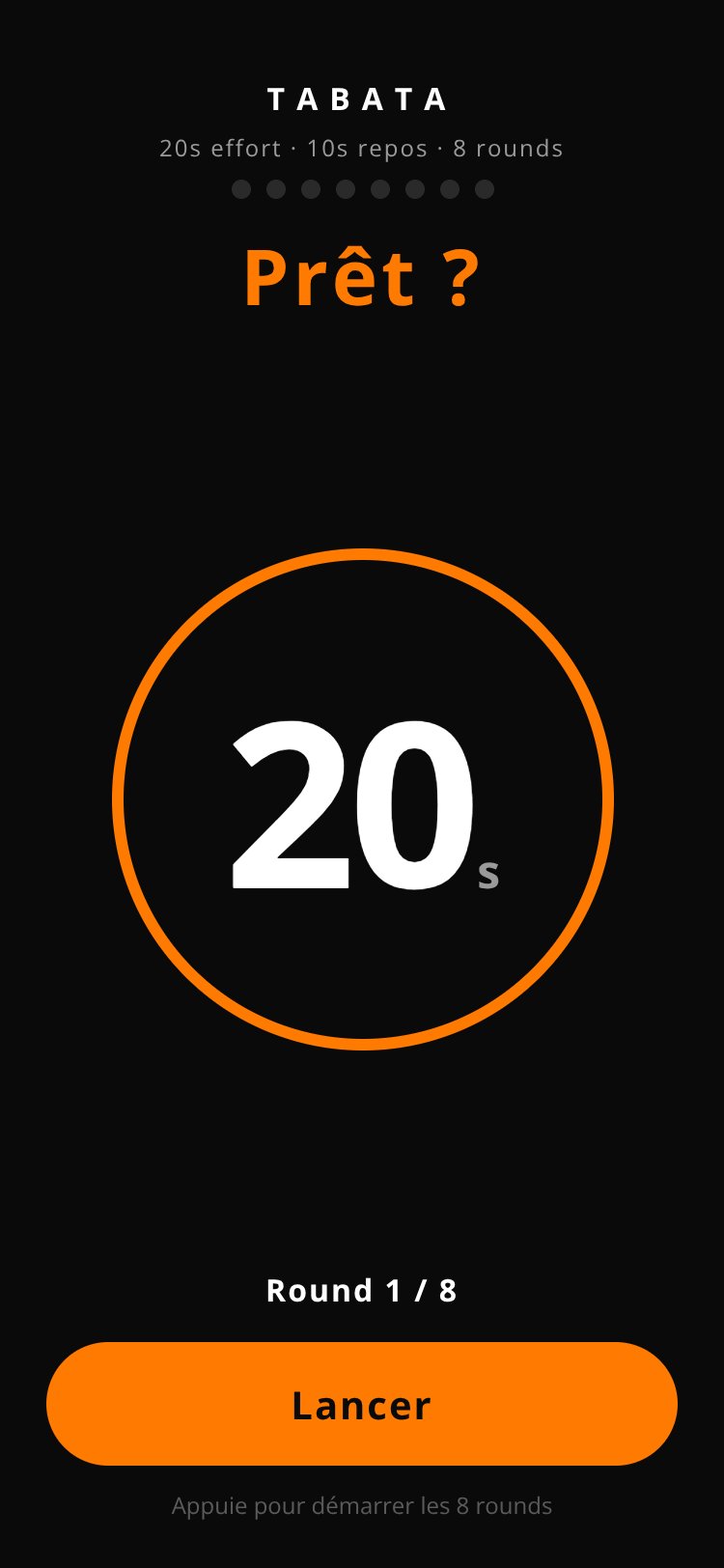 Tabata screen 1
