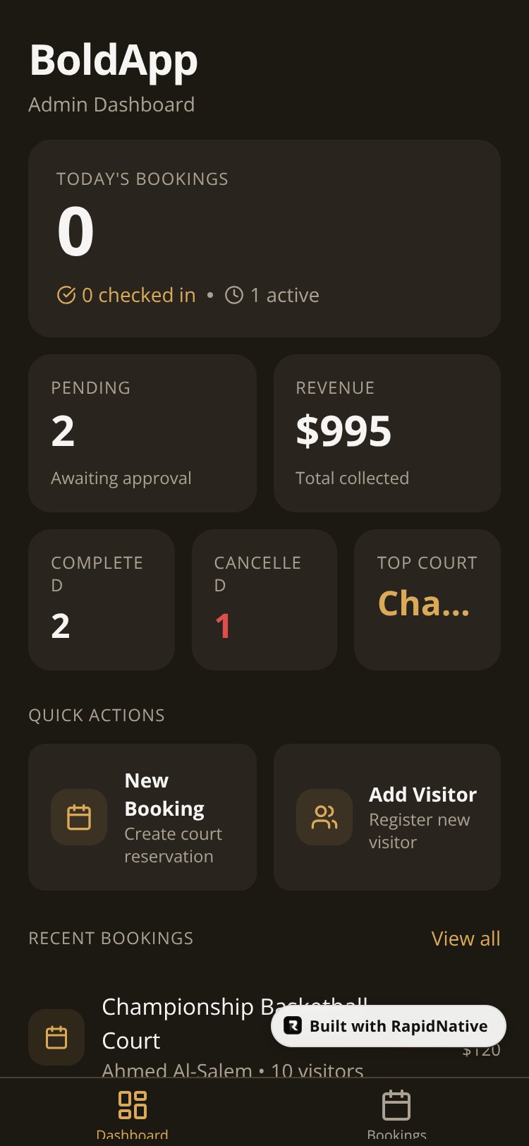 BoldApp screen 3