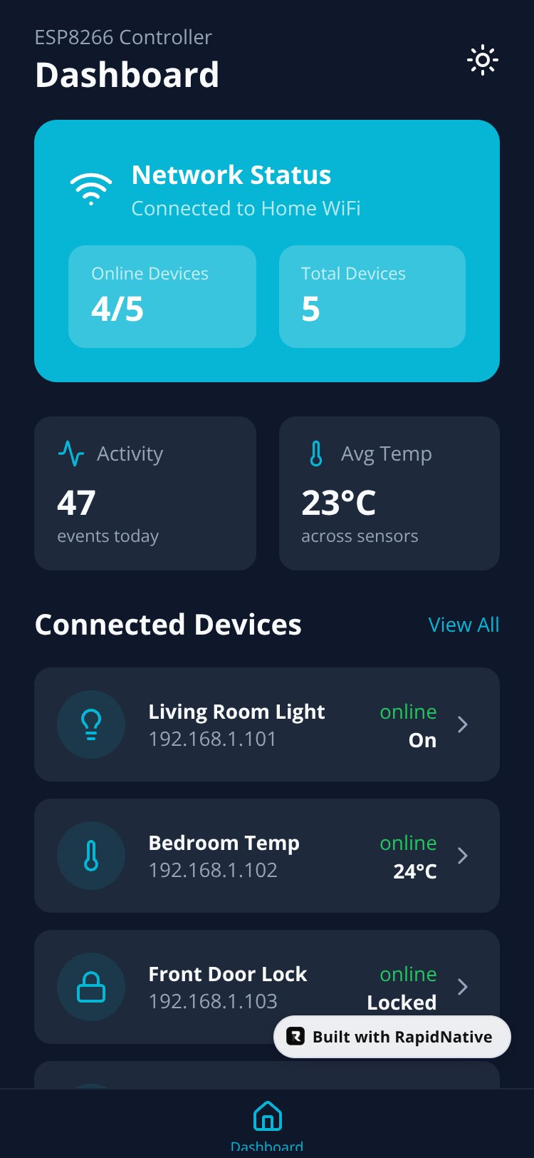 ESP8266 Controller screen 1
