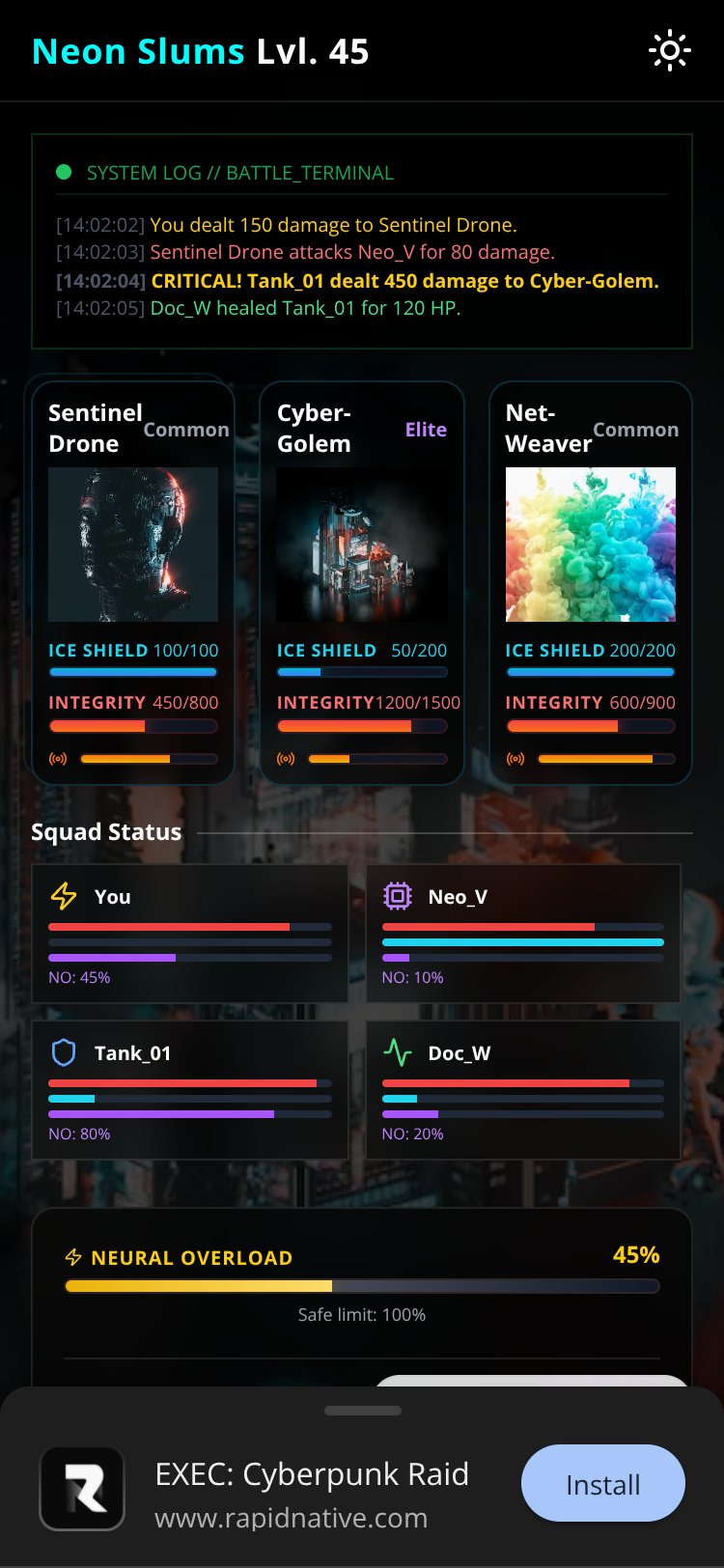 EXEC: Cyberpunk Raid screen 1
