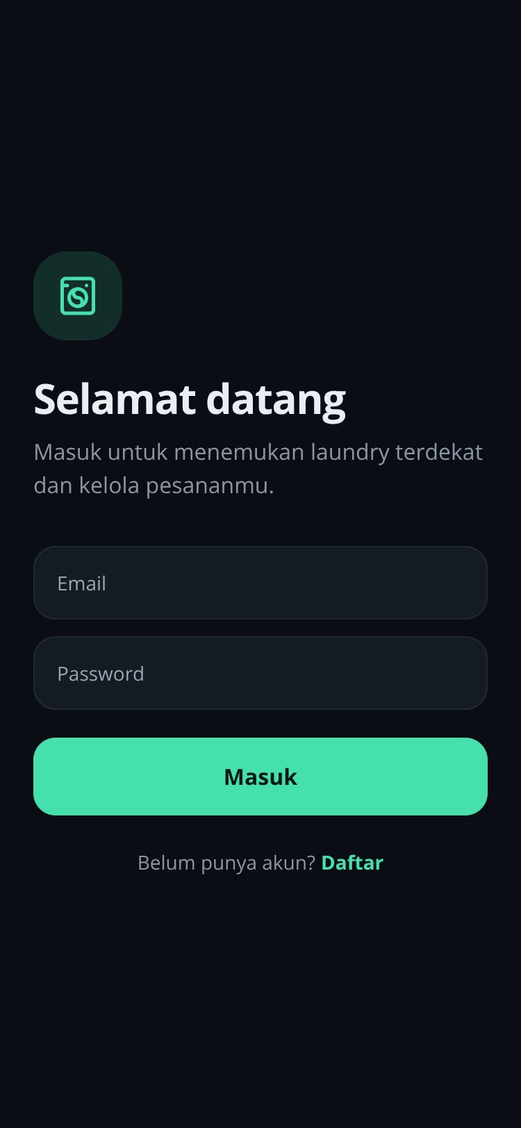 WashHub screen 1