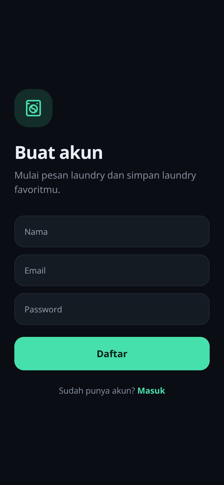 WashHub screen 2
