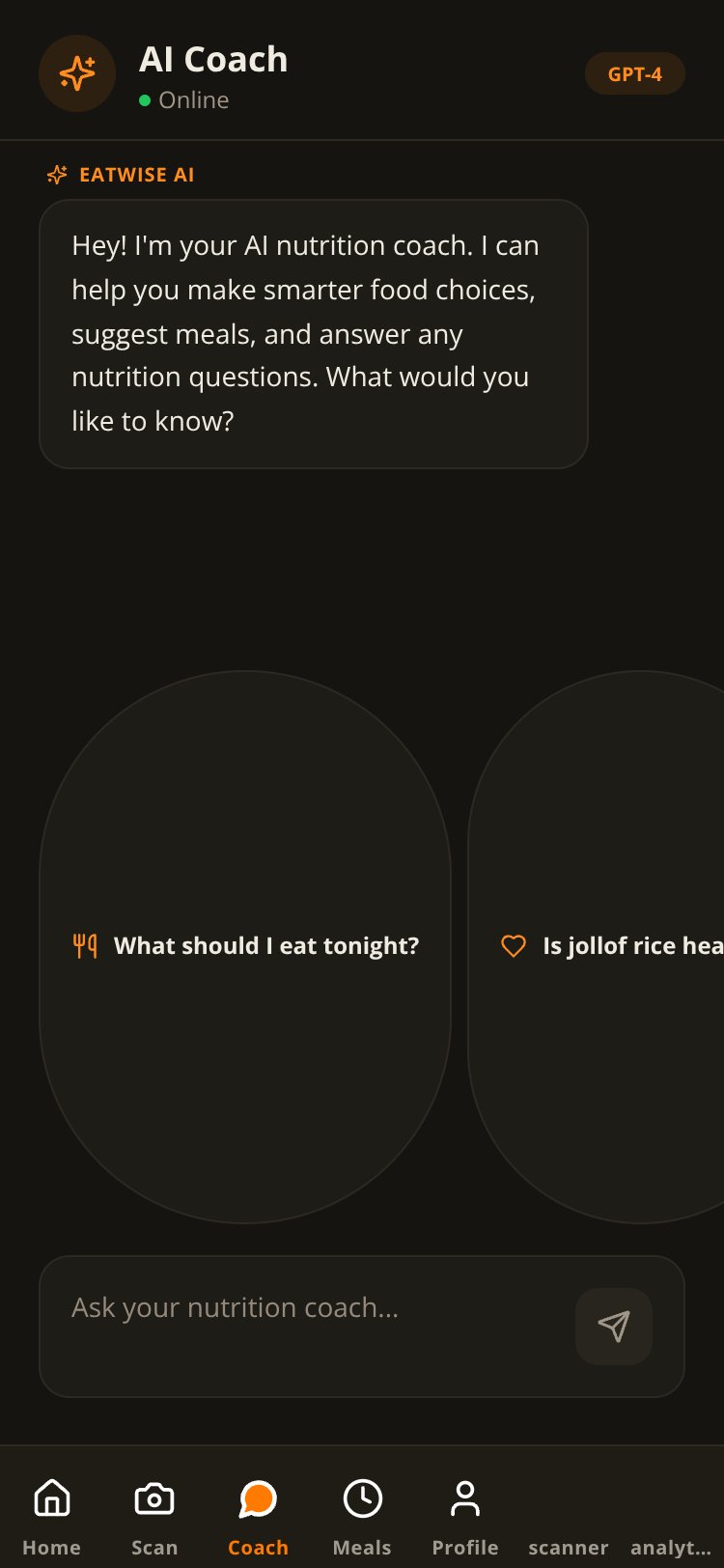 EatWise screen 1