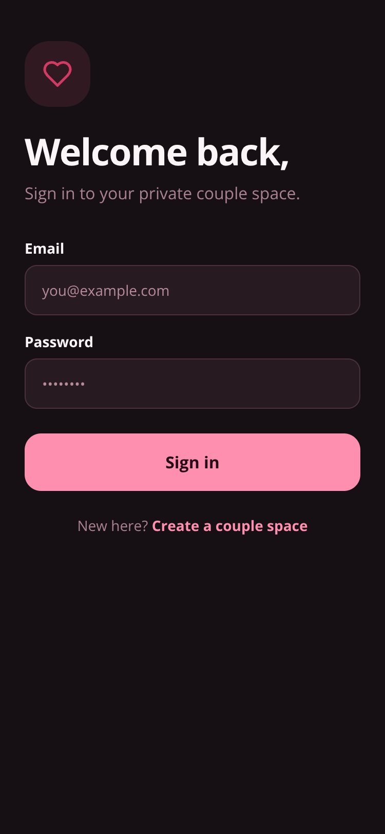 Couple Space screen 1