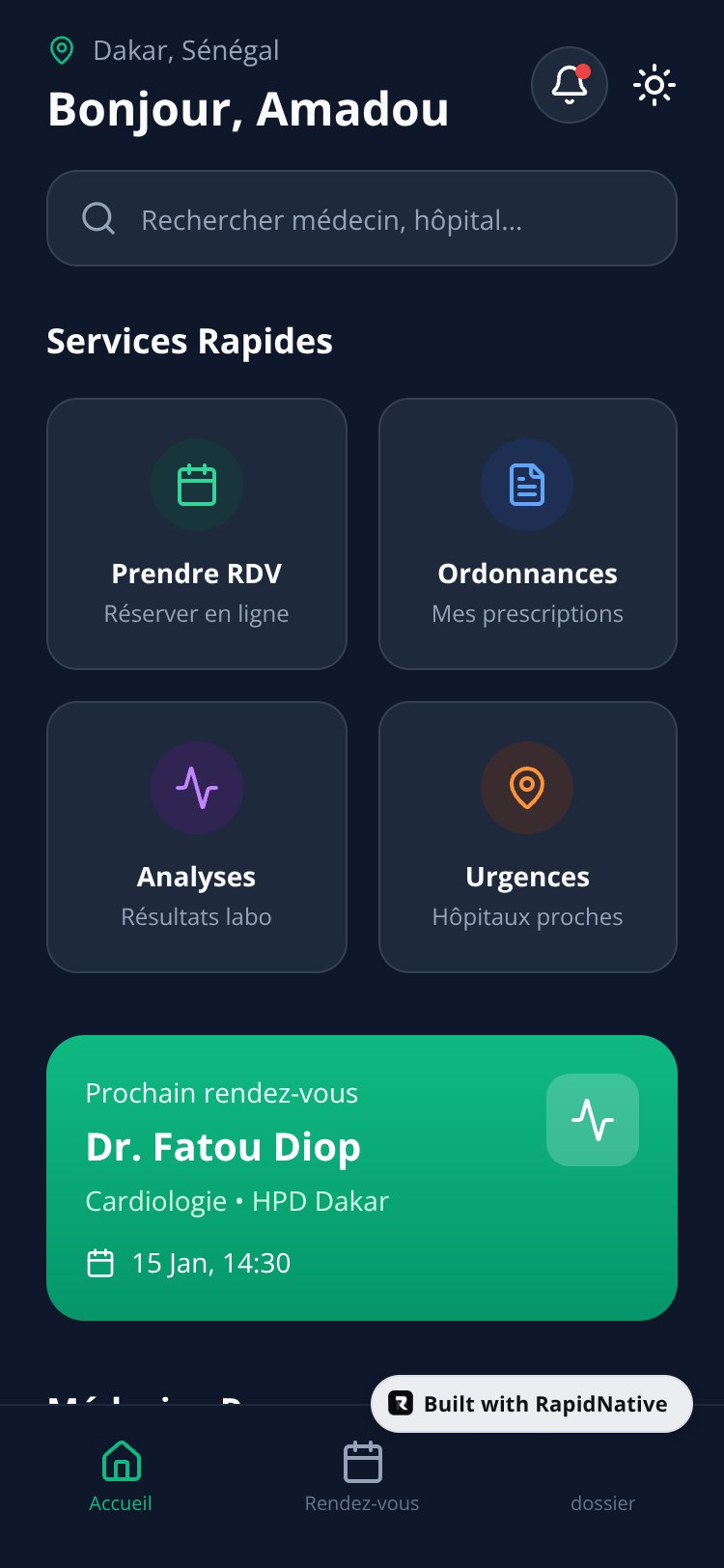 SamaSanté SN screen 1