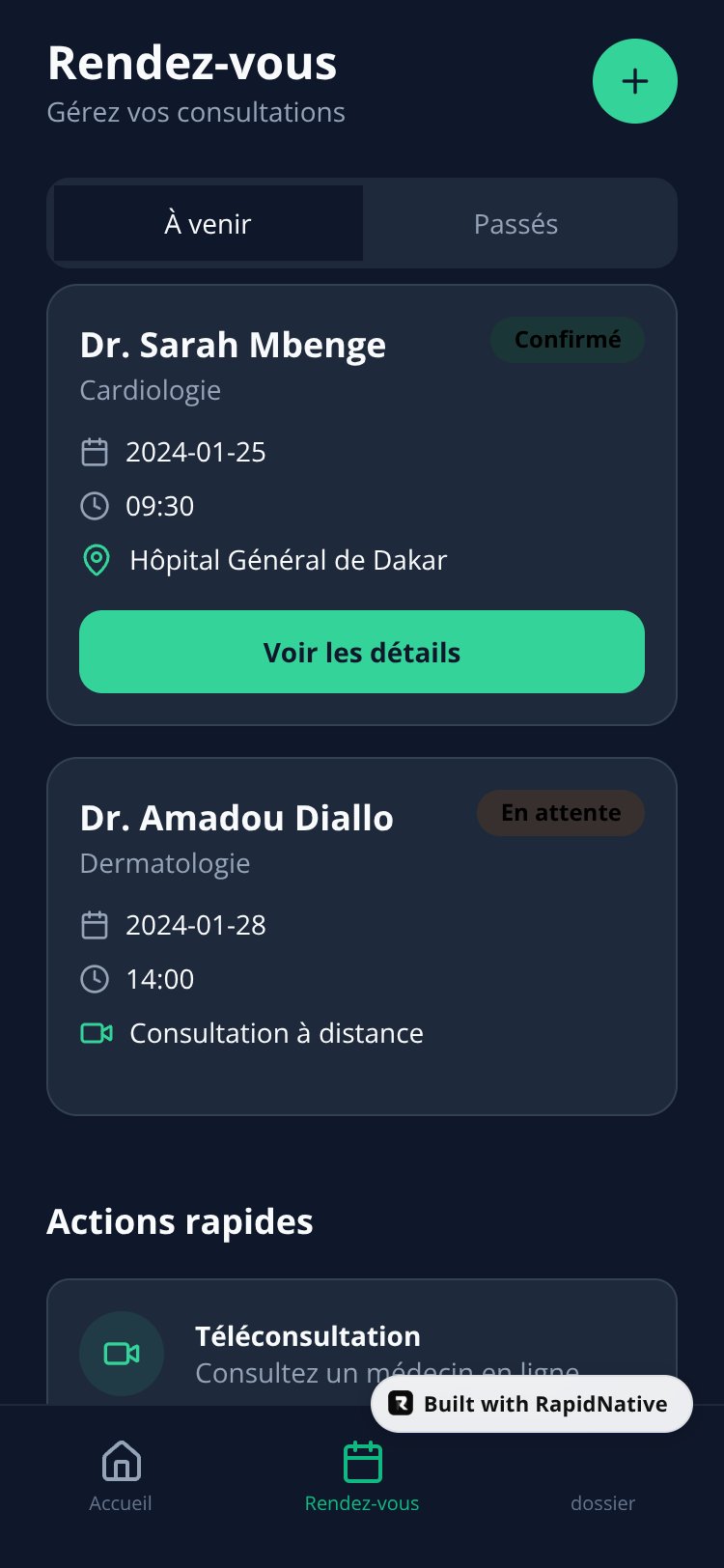 SamaSanté SN screen 2