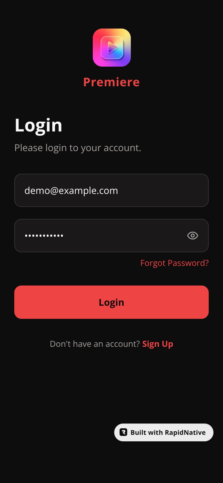 Premiere screen 1