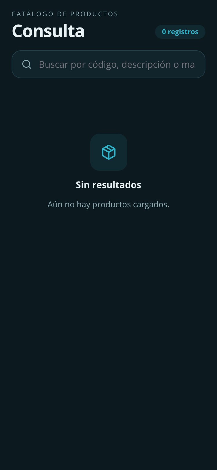 Consulta Productos screen 1