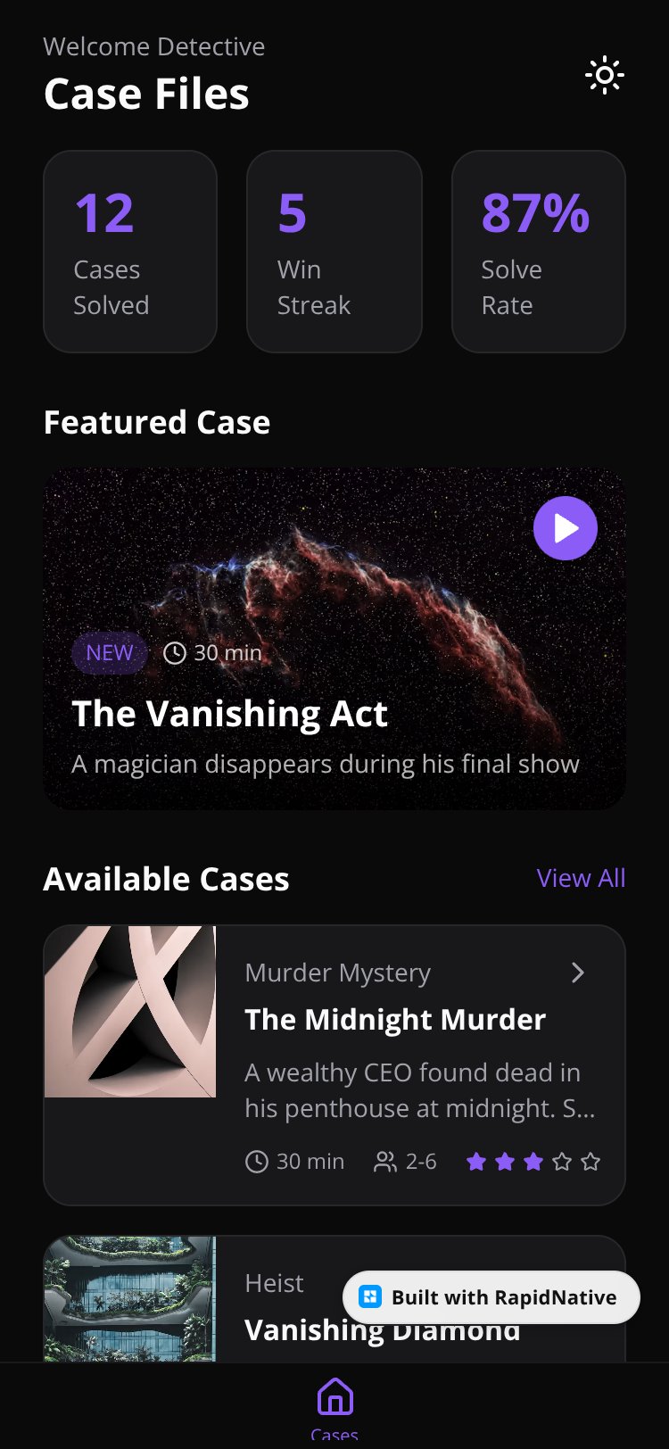 CrimeScene Detective screen 1