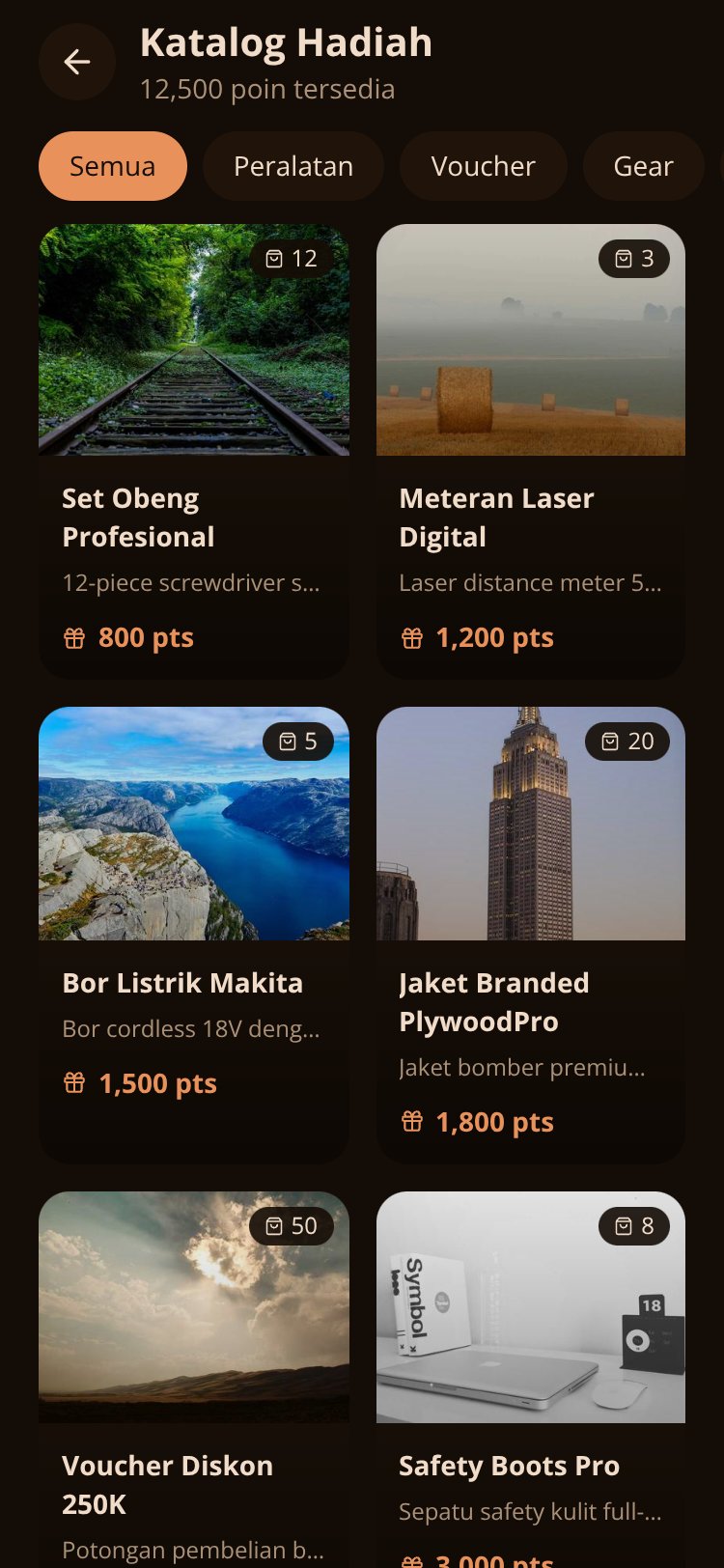 PlywoodPro Loyalty screen 2