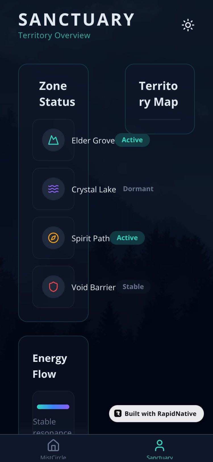 MistCircle screen 1