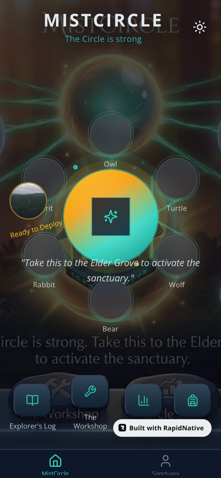 MistCircle screen 2
