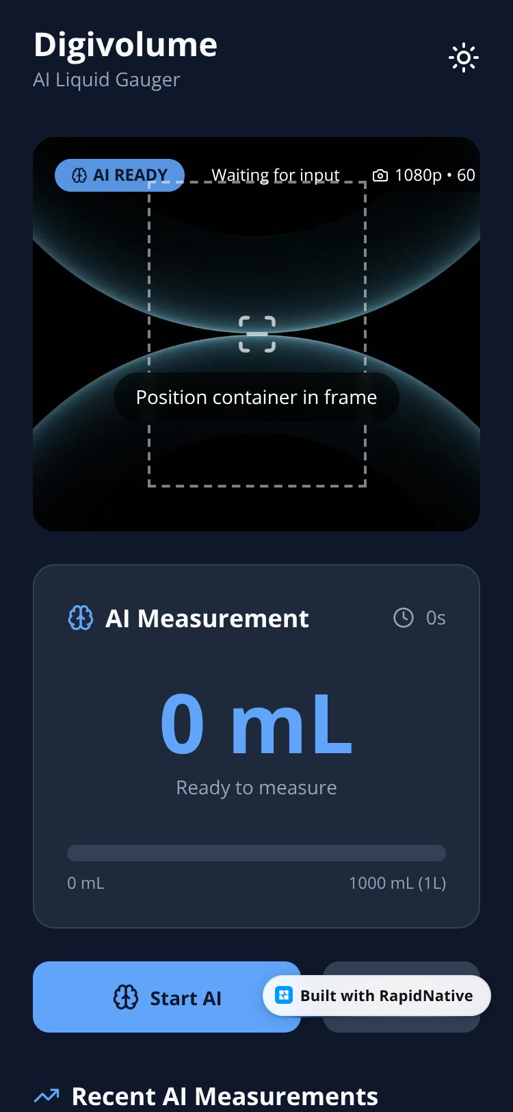 Digivolume Liquid Gauger screen 1