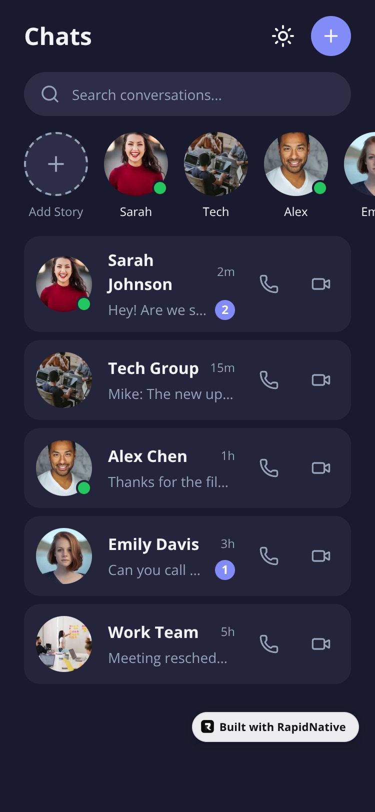 ChatFlow screen 1