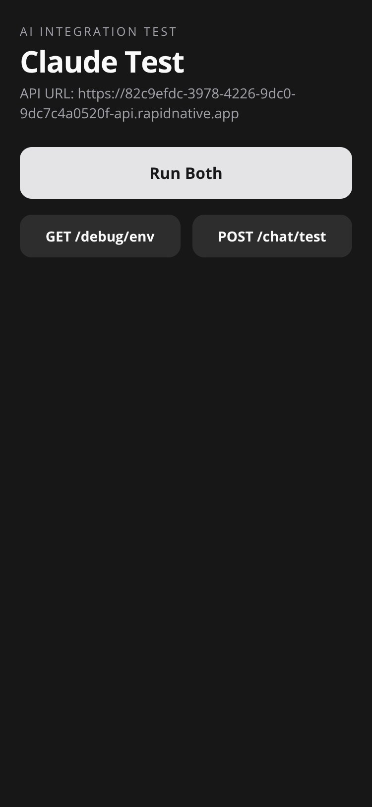 RapidNative App screen 1
