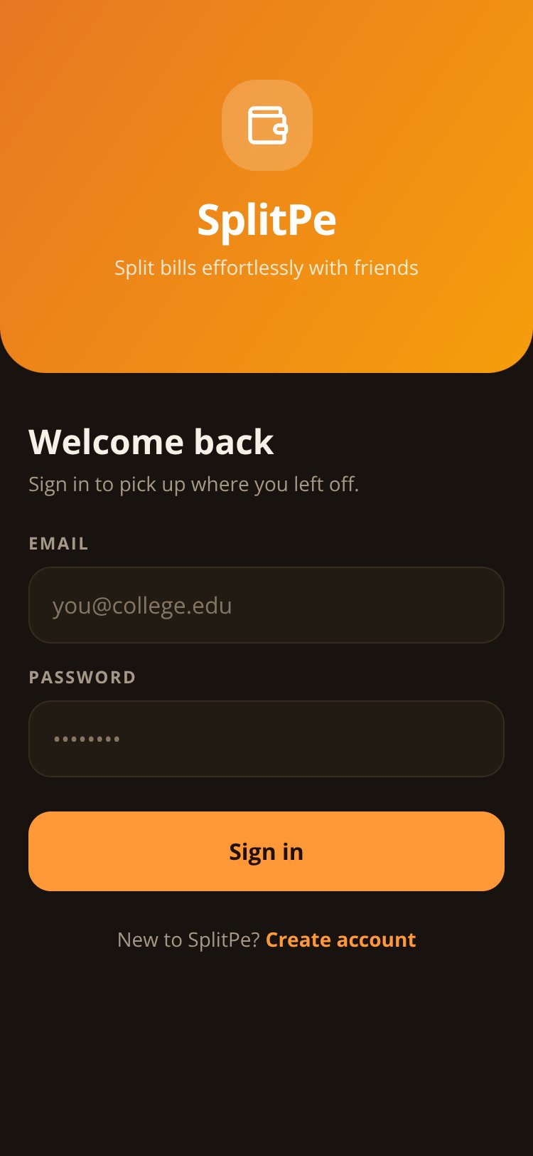 RapidNative App screen 2