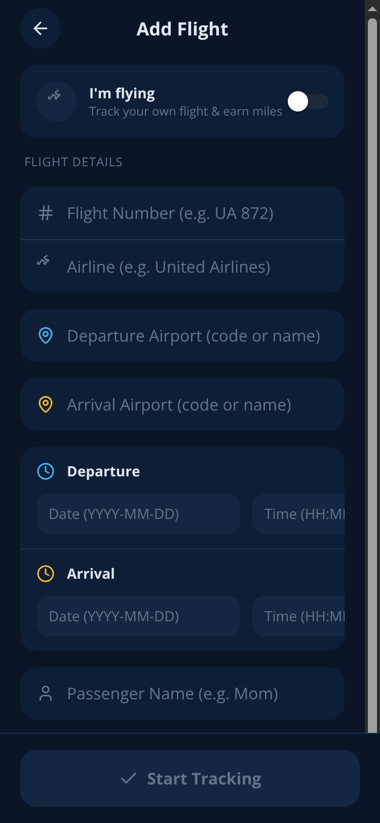 SkyTrace screen 2