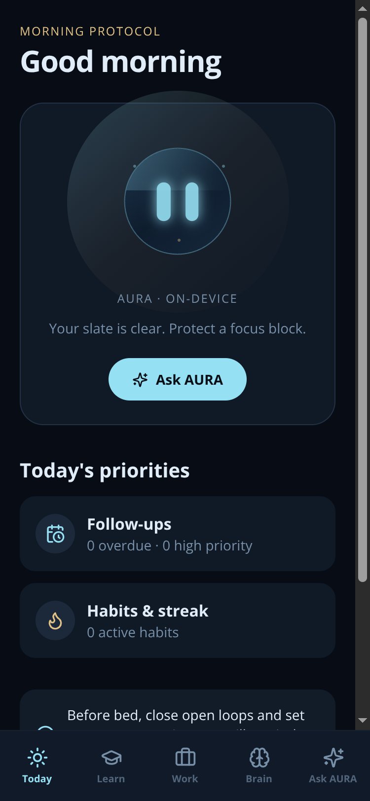 AURA screen 3