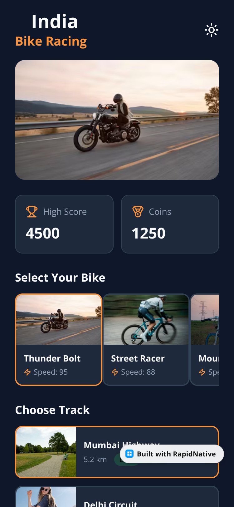 MotorGames screen 1