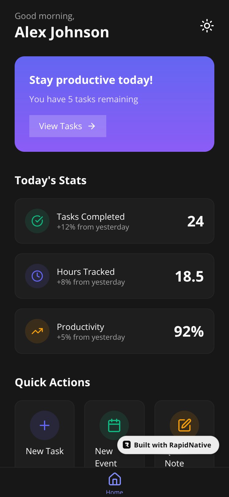 ProductivityHub screen 1