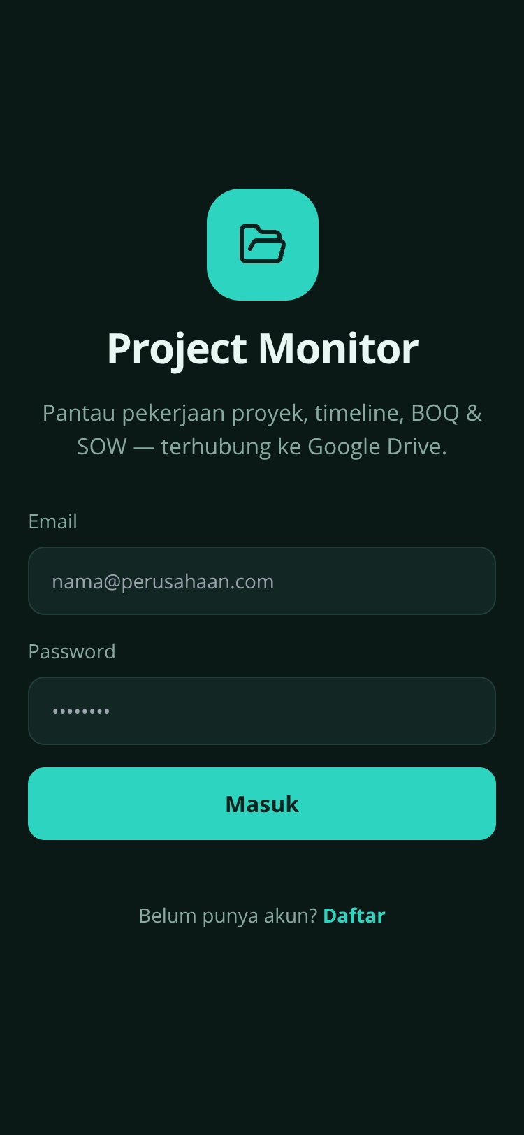 Proyek Monitor screen 1